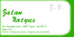 zalan matyus business card